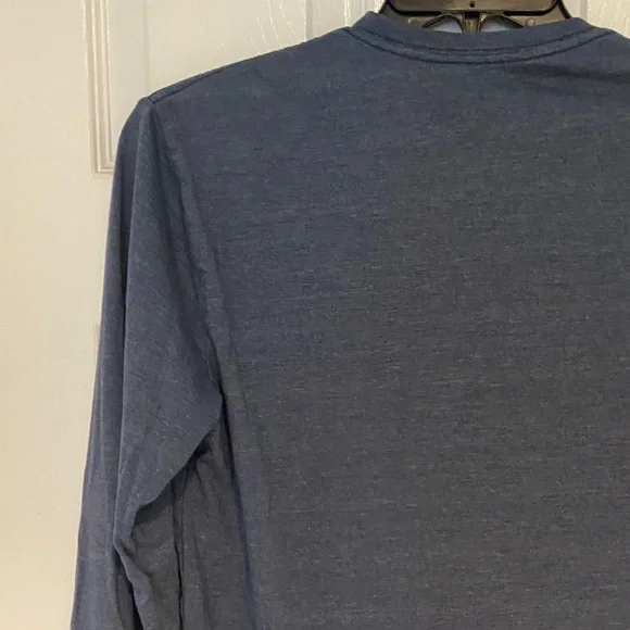 Adidas Blue Long Sleeve Tee with White Logo - Picture 4 of 9